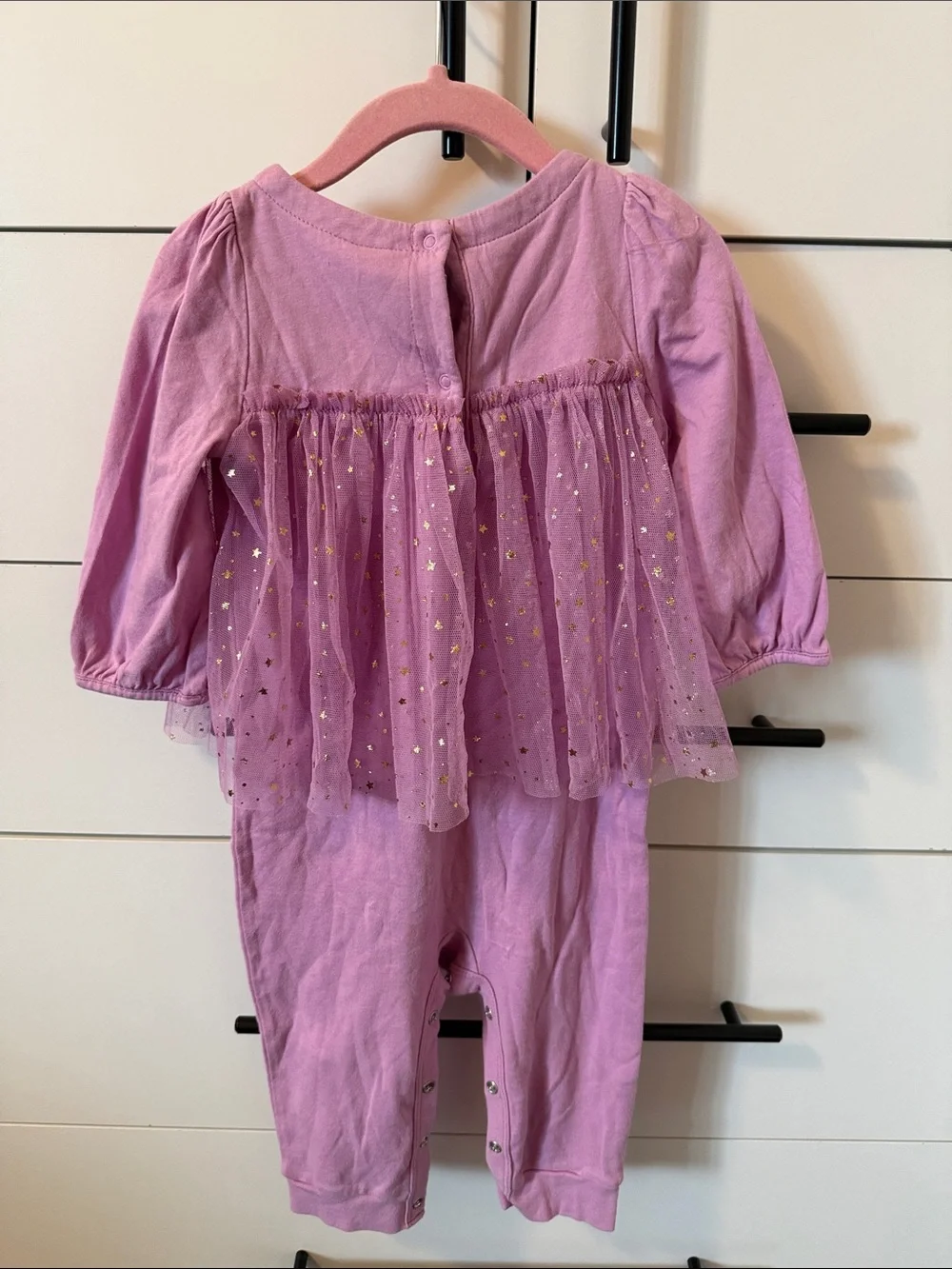 GAP Pink Tulle Star Trim Baby One-Piece